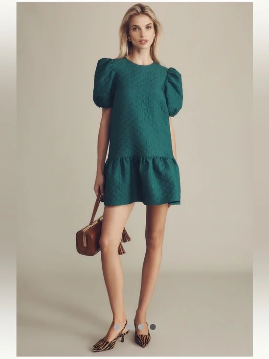 NWT Maeve Puff-Sleeve Drop-Waist
Mini Dress - Picture 4 of 6